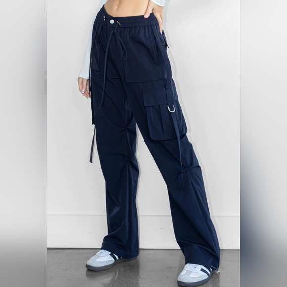 NEW! BOHO CHIC FABULOUS WIDE LEG CARGO PANTS - Picture 5 of 16